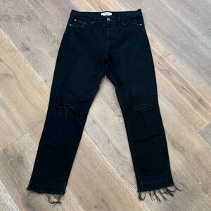 pistola Black Distressed Ankle Jeans